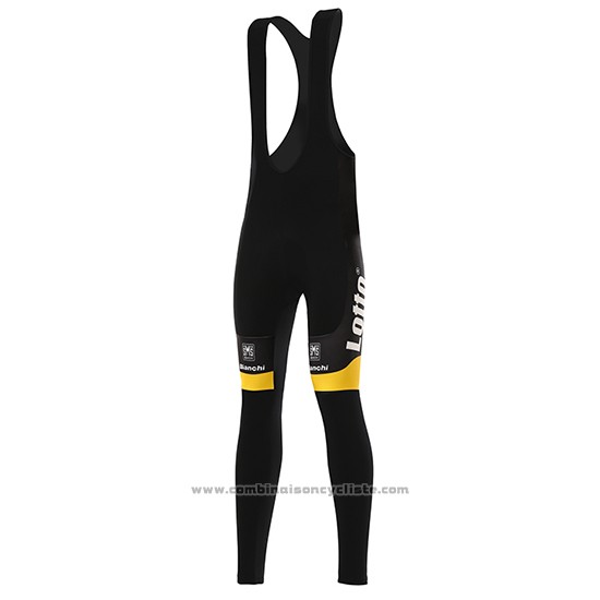 2016 Maillot Cyclisme Lotto NL Jumbo Jaune et Noir Manches Longues et Cuissard